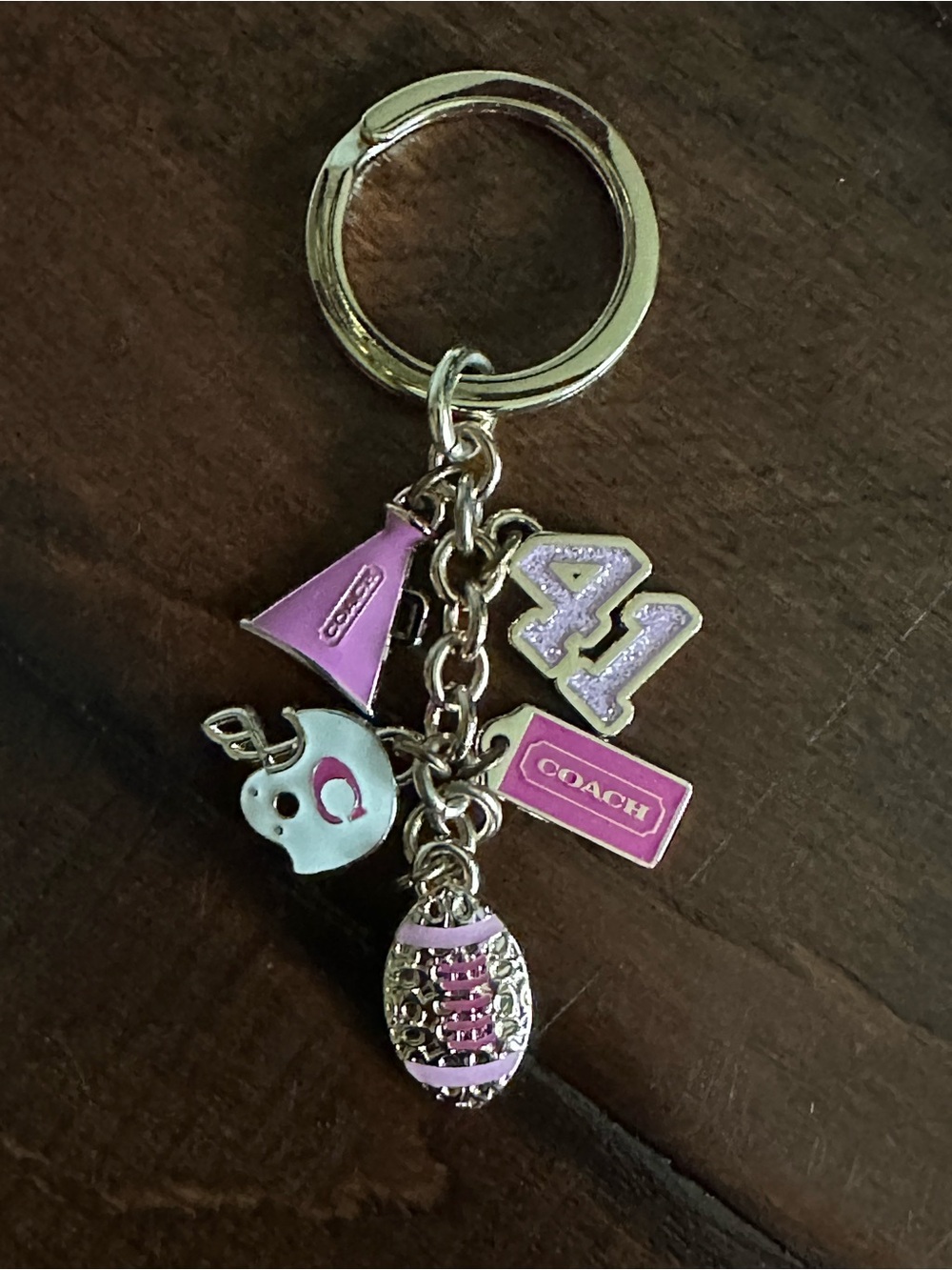 Coach Girl Football Mix Key Fob F61903